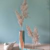 ensemble soliflores en bois vase lagon artisanal bleu Soliflore multiple en bois sculpté – motif minéral bleu lagon pièce unique