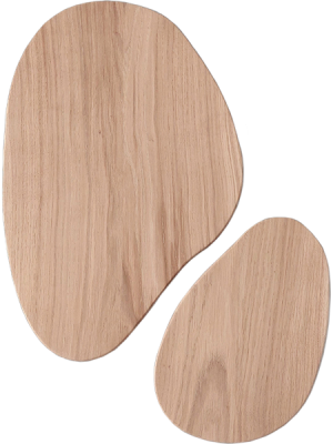 Le duo complice chêne Silhouette en bois aux arrondis délicats, parfaite pour un duo complice.