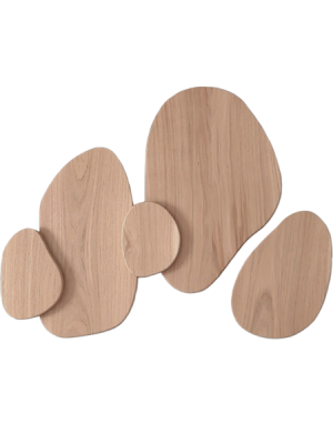 Création murale artisanale aux arrondis chaleureux, idéale pour un foyer vivant.