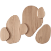 Pièce murale artisanale en bois, pensée pour représenter un lien à six.