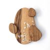 les 4 pruniers bas relief, pyrogravure et peinture. Fait main - artisanat