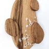 les 4 pruniers gauche bas relief, pyrogravure et peinture. Fait main - artisanat