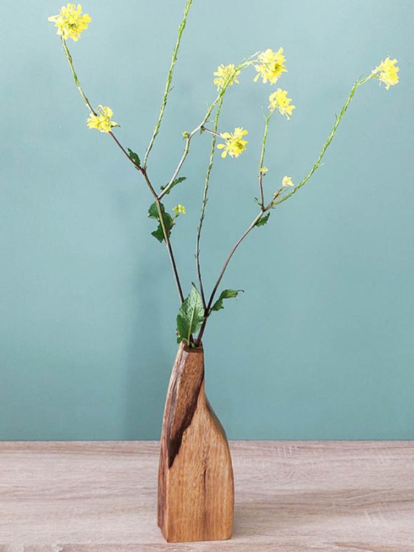 soliflore en bois vase organique en bois exotique
