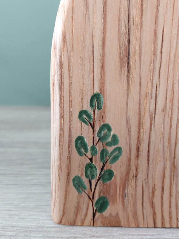 mini vase en bois