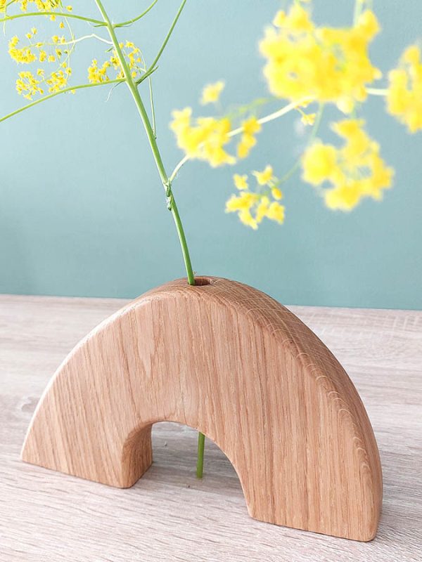 soliflore pont zoom vase en pont ou U inversé en chêne