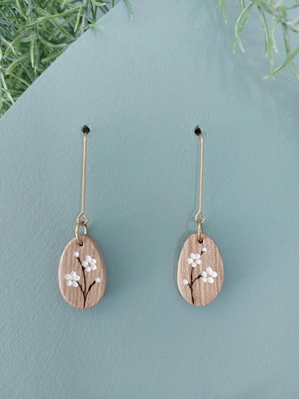 Pétale – Boucles d'oreilles en bois