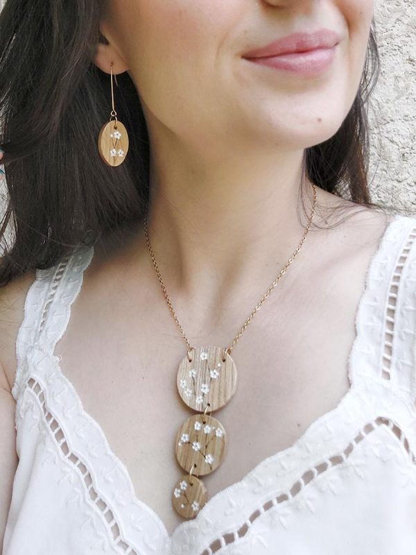Pétale – Boucles d'oreilles en bois