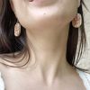 Cocon - Boucles d'oreilles ovales en bois