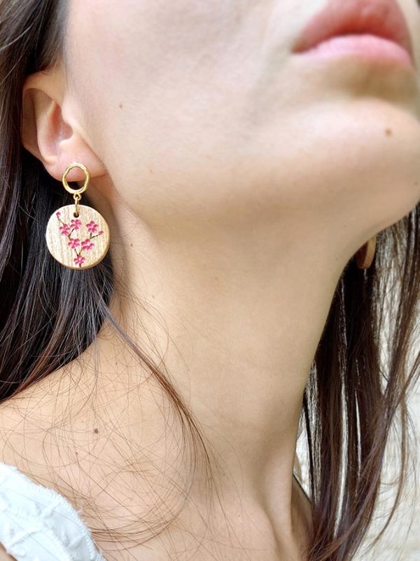 Tandem – Boucles d'oreilles en bois