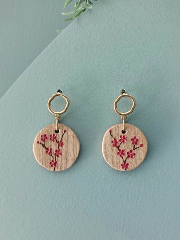 Tandem – Boucles d'oreilles en bois