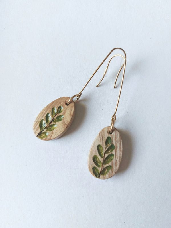 Pétale – Boucles d'oreilles en bois