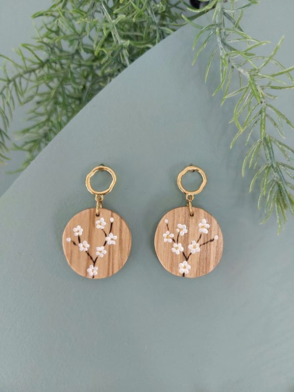 Tandem – Boucles d'oreilles en bois