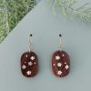 Cocon - Boucles d'oreilles ovales en bois