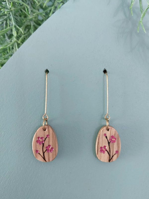 Pétale – Boucles d'oreilles en bois