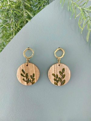 Tandem – Boucles d'oreilles en bois