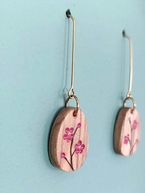 Pétale – Boucles d'oreilles en bois